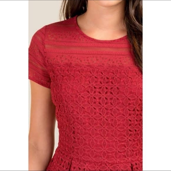 Francesca’s “Lilly” A-Line Lace Above the kneew Dress - Picture 4 of 17